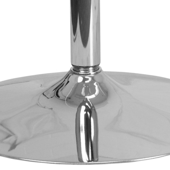 Round Cafe Table, 31.5" W, 31.5" L, 29" H, Glass Top, Clear  CH-7-GG