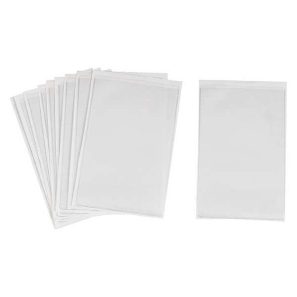 Brady Shop Envelope, Vinyl, 8 1/2 in H x 5 1/2 in W, Clear, 10 PK 81772