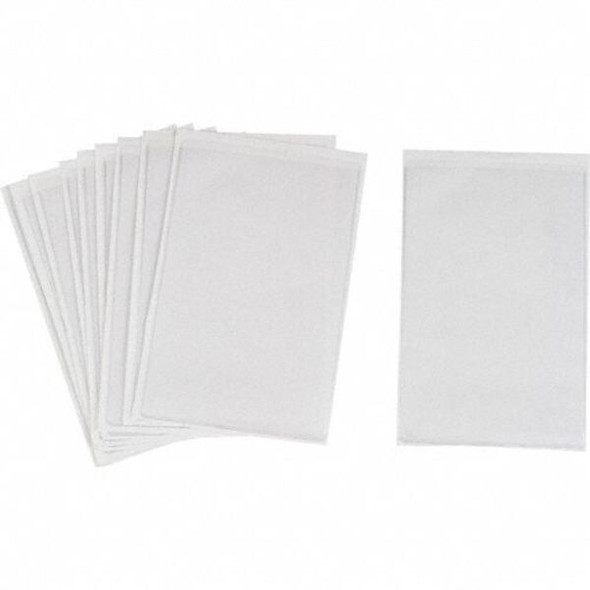 Brady Shop Envelope, Vinyl, 8 1/2 in H x 5 1/2 in W, Clear, 10 PK 81772