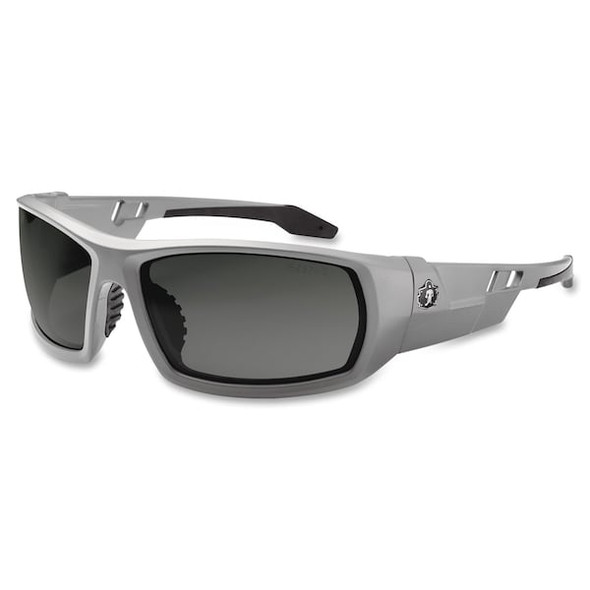 Ergodyne ODIN, Safety Glasses, Uncoated, Smoke Lens, Matte Gray Frame, Full-Frame ODIN