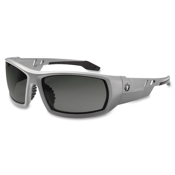 ODIN, Safety Glasses, Uncoated, Smoke Lens, Matte Gray Frame, Full-Frame