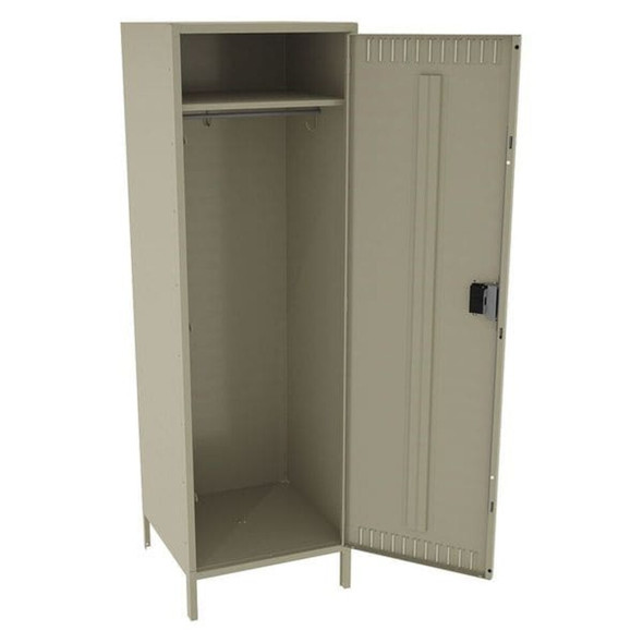Wardrobe Locker, 24 in W, 24 in D, 78 in H, (1) Tier, (1) Wide, Sand  STS-242472-1SD
