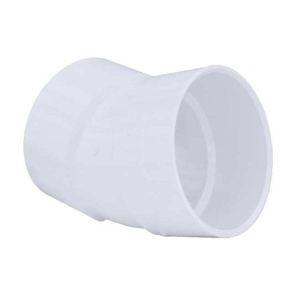 Manufacturer Varies PVC Elbow, 22-1/2 Degrees, Hub, 6 in Pipe Size 05988