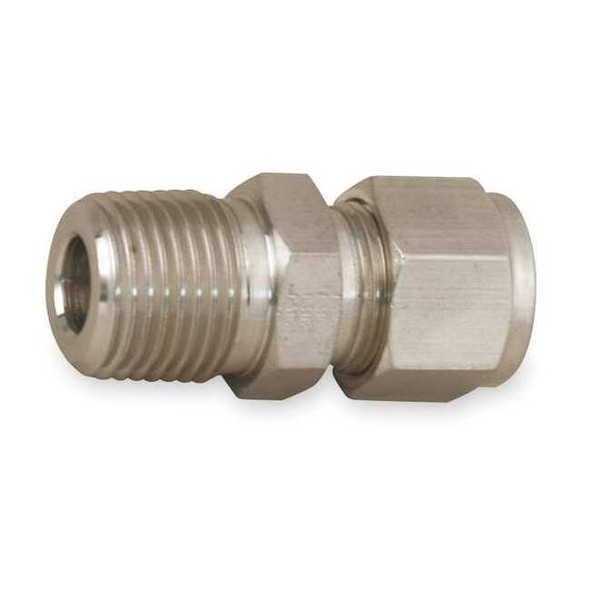 Parker Strt, Steel, Comp. 1/4 in, MNPT 3/8 in 4MSC4N-S
