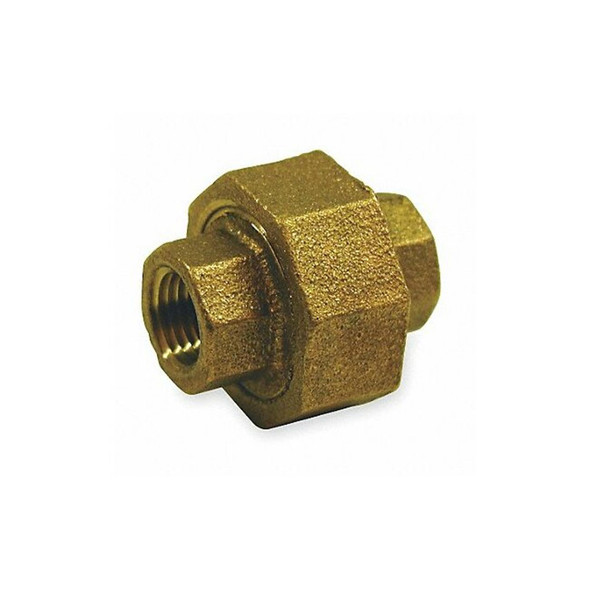 Union Red Brass Union, 1/4 in Female NPT X 1/4 in Female NPT