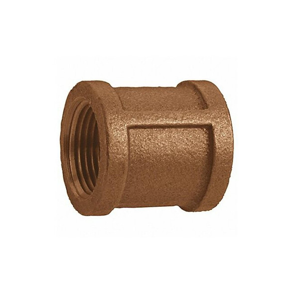Coupling Red Brass Coupling, 1 1/2 in Female NPT X 1 1/2 in Female NPT