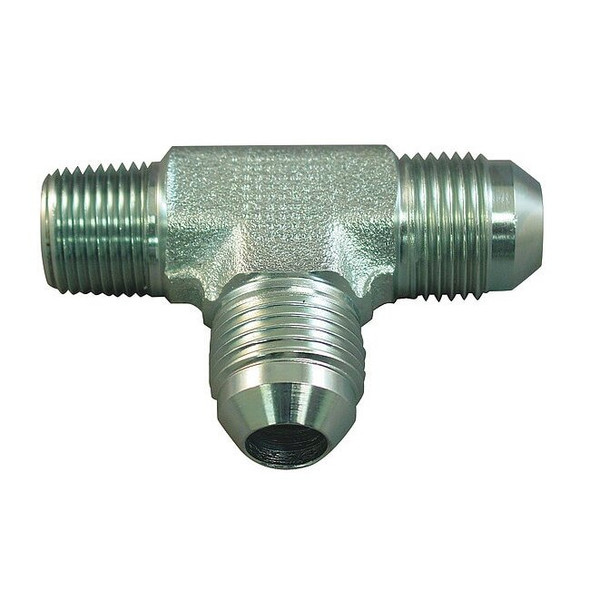 Eaton Aeroquip Adpt, MNPT/MJIC/MJIC, 1/4-18, 7/16-20, Tee 2028-4-4S