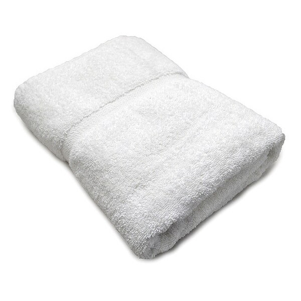 R & R Textile Bath Towel, 27x54 In, White,PK12 X01160