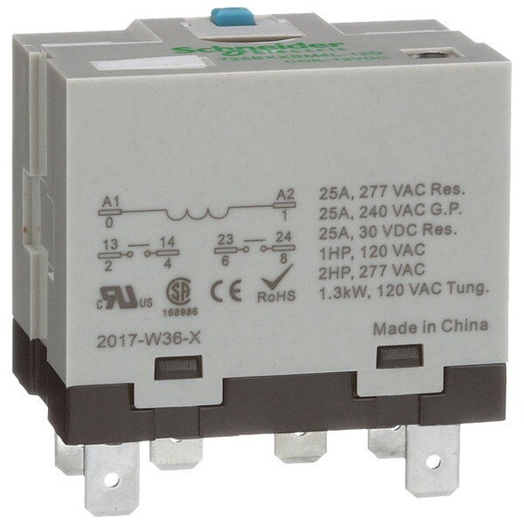 Schneider Electric EnclosedPower Relay, 12VDC,DPST-NO, 6Pin 725BXXBM4L-12D Schneider Electric EnclosedPower Relay, 12VDC,DPST-NO, 6Pin 725BXXBM4L-12D