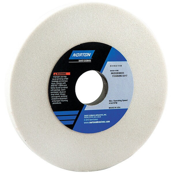 Norton Abrasives Grinding Wheel, T1, 6x1/2x1.25, AO, 60G, PK5 66252836533