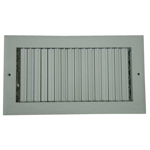 Sidewall/Ceiling Register 7.75 X 13.75, White, Aluminum