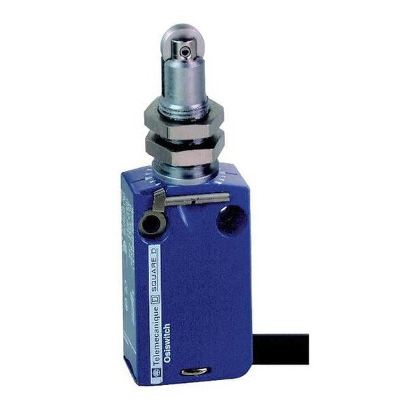 Limit Switch, Plunger, Roller, 1NC/1NO, 6A at 240V AC, Actuator Location: Top
