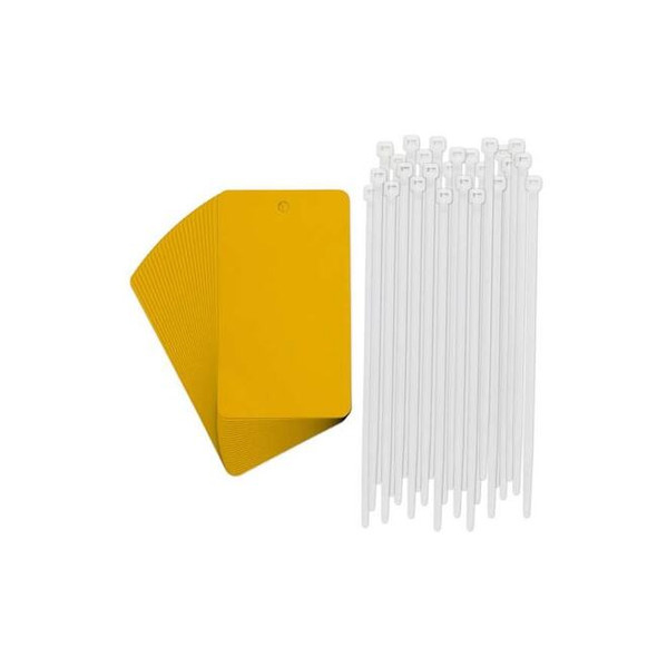 Brady Tag, Metal, 3 in Width, 5 in Height, Write On Surface: Yes ,25 PK 56936-PK