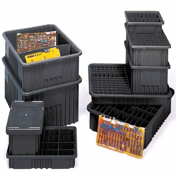 Quantum Storage Systems Polypropylene, Divider Box, Black, 22 1/2 in L, 3 in H DG93030CO