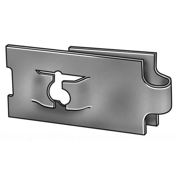 Spring Nut, #8, J Shape, Steel, Not Graded, Phosphate Finish, 50 PK