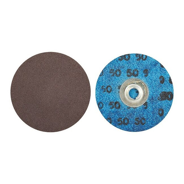 Norton Abrasives Quick Change Disc,AlO,3in,50G,TS,PK50 66261138195
