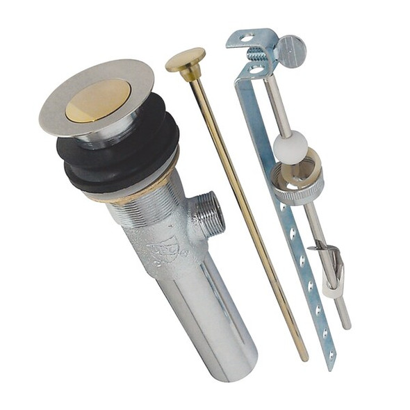 Brass, Bathroom Sink Drain, Pop-Up Drain with Overflow Hole