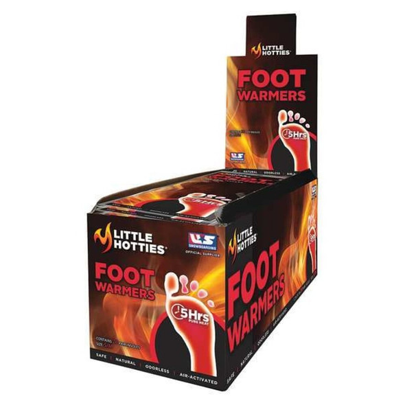 Foot Warmer, Up to 5 hr, Air-Activated, 105  Degrees F Avg. Temp., 20 PK  07340