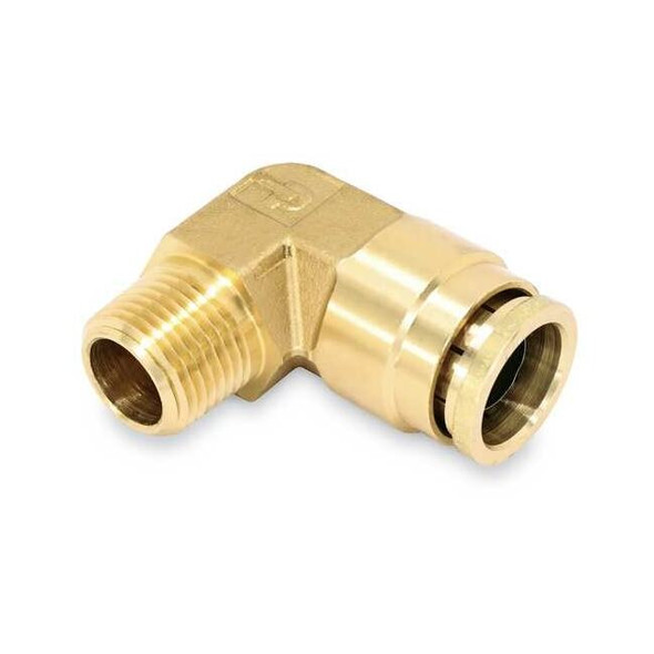 Parker Brass DOT Push-to-Connect Fitting, Brass, Silver 169PTCNS-4-6