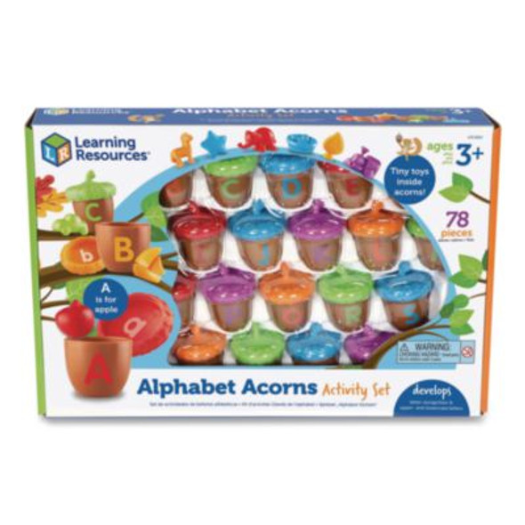 Learning Resources® Alphabet Acorns Activity Set, Pre-K to K, 78 Pieces LER6802