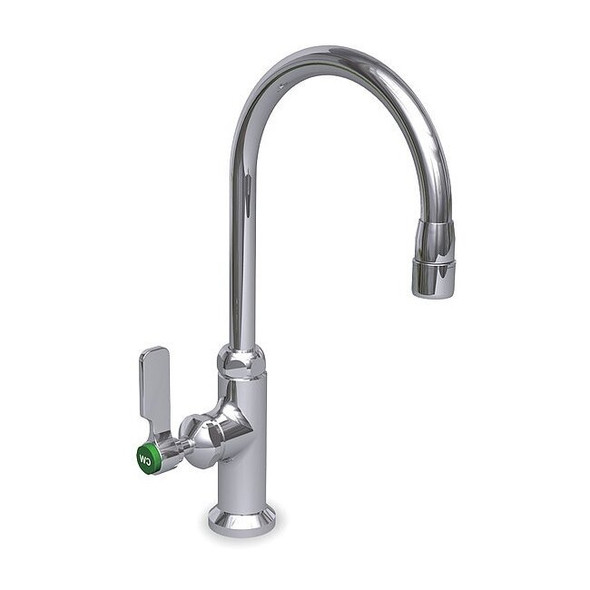 Watersaver Manual Laboratory Faucet, Single Hole Mount, Chrome 1 Hole L614-55LE