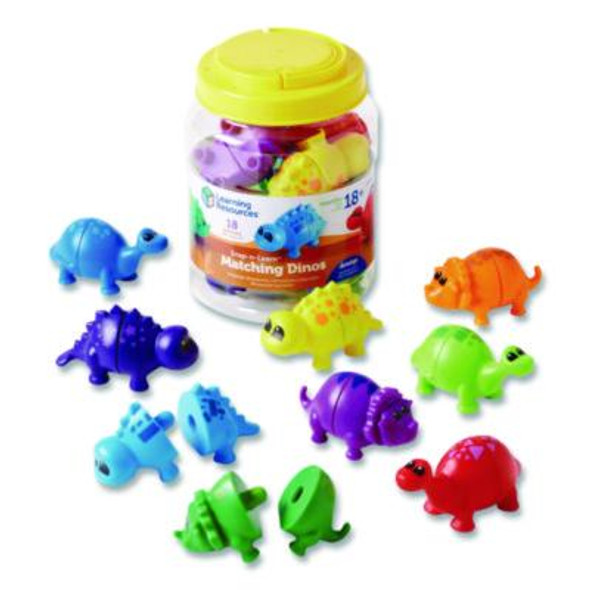 Learning Resources® Snap-n-Learn Matching Dinos, Pre-K, 18 Pieces LER6708