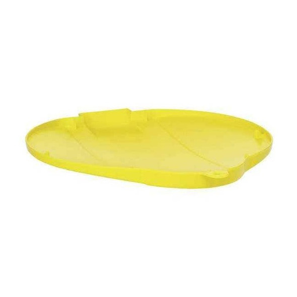 Vikan Round Pail Lid, 12 1/4 in Dia, Yellow, Polypropylene 56876