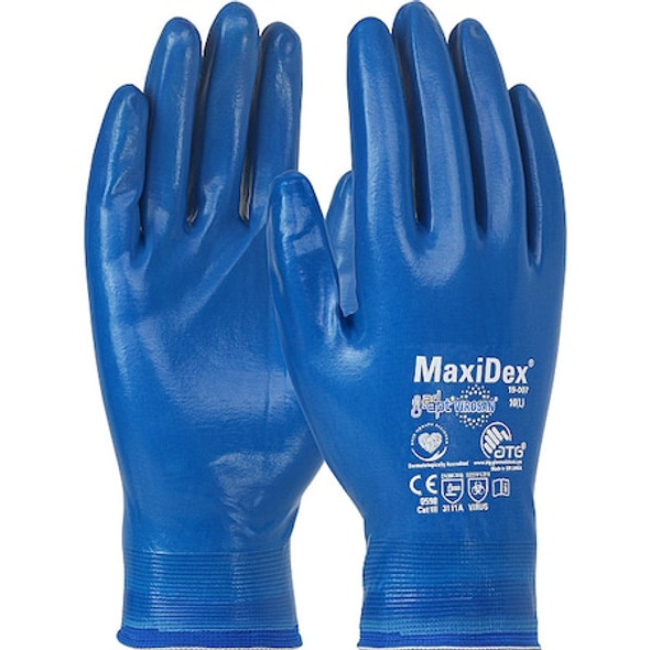 Pip Knit Gloves, Flat Full, Elastic, M, 1 PR 19-007/M