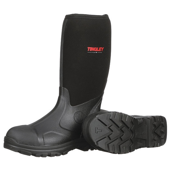 Tingley Men's Badger Tall Rubber Boots, Plain Toe, 15 in Height, Black, 11 87151