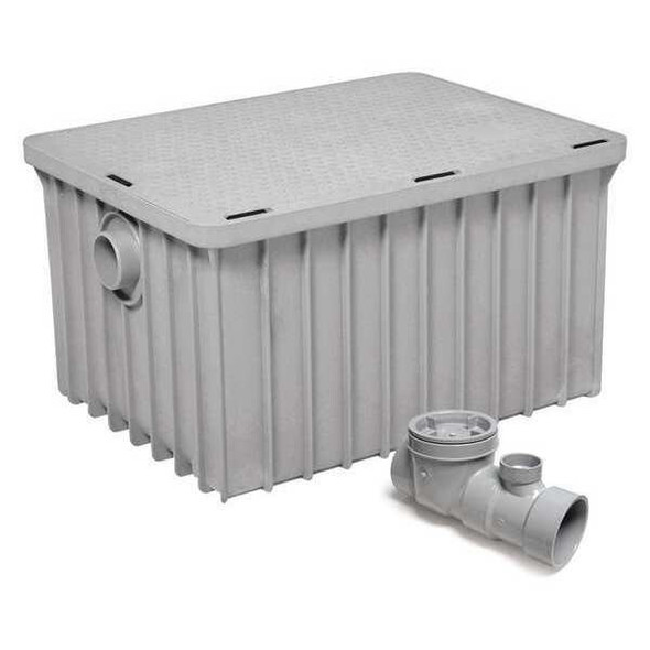 Endura Interceptor Grease Interceptor, 4" Pipe Dia., Thermoplastic 3950A04