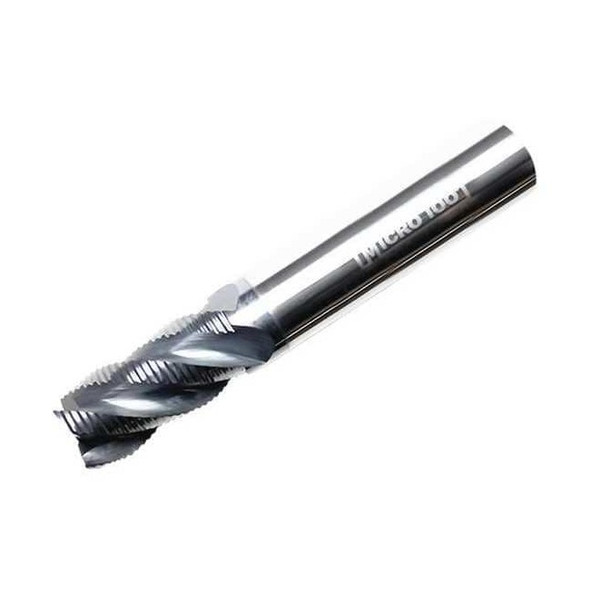 Micro 100 Carbide End Mill,1/2 In,Cut 1 In,4 FLT SHR-500-4X