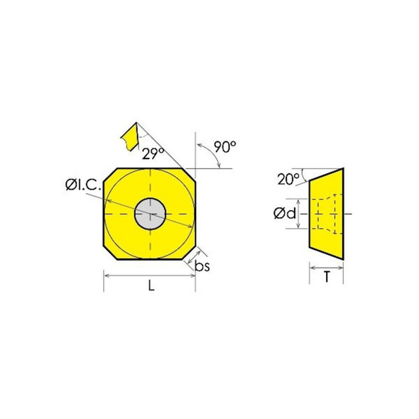 Hhip SEHT43AFTN Coated C-6 Carbide Face Mill Insert 6017-0432