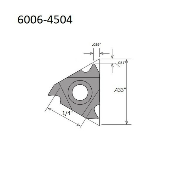 Hhip 11Nr-18UN TiALN Coated Internal Threading & Grooving Insert 6006-4504