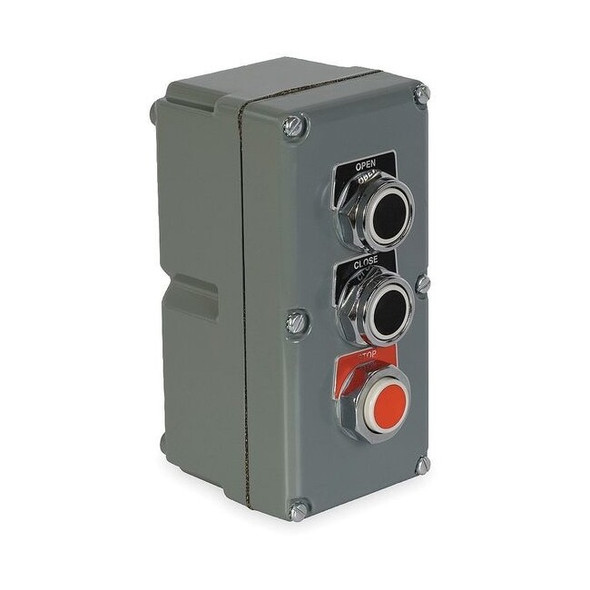 Schneider Electric ControlStation,Dead-End,3Buttons,Blk/Red 9001KYK33