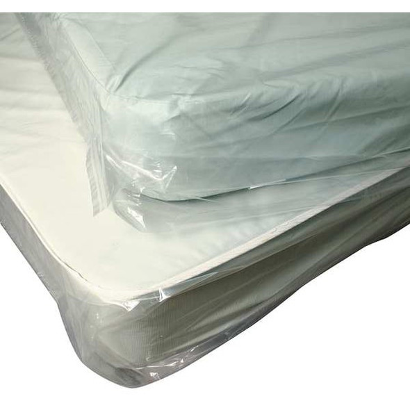 Manufacturer Varies Mattress Bags, 90" x 39", 4 mil, Clear, None, 25 PK 4NPX6