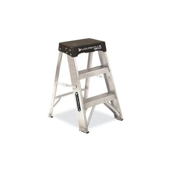 AS3000 Series Sentry Aluminum Step Ladder, 2 ft, 16-11/16 in W, 300 lb Capacity