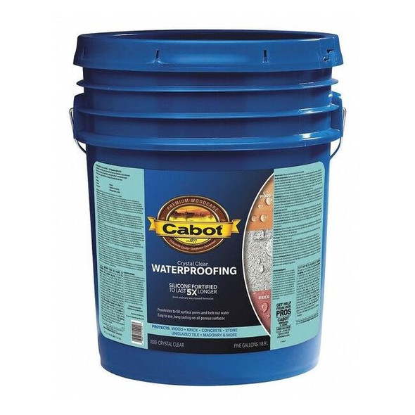 Cabot Sealer,Crystal Clear,Flat,5 gal. 140.0001000.008