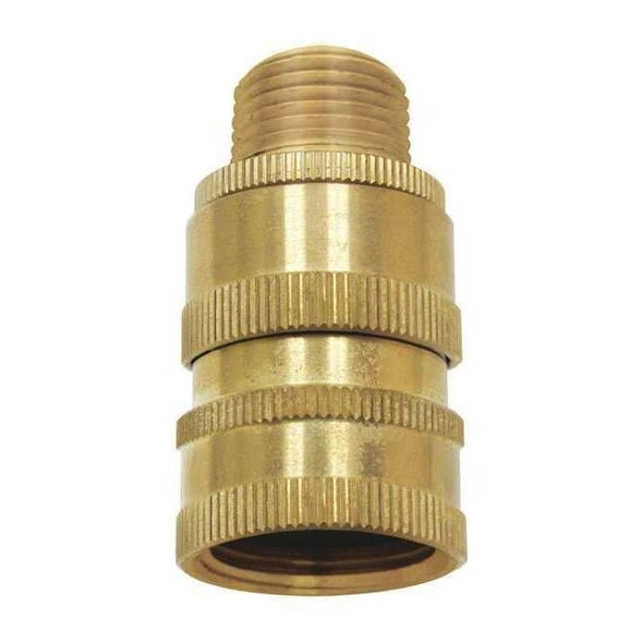Sani-Lav Hose Adapter, Brass, 3/4in Male GHT Outlet N23