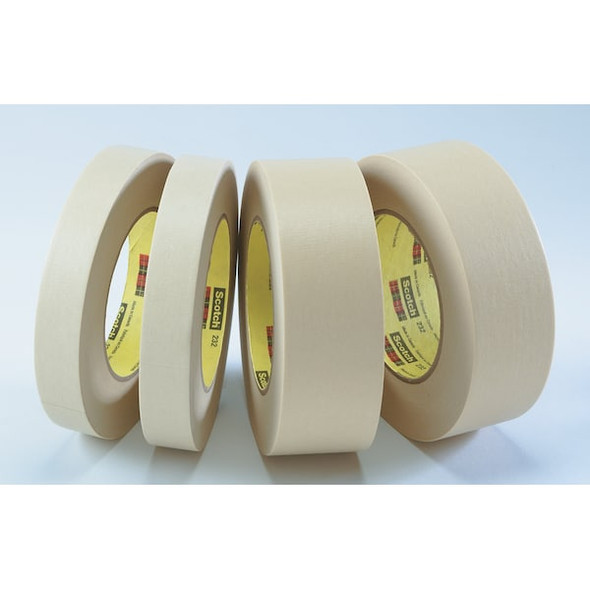 3m Painter's Tape, 36 mm W x 55 m L, 6.3 mil Thick, Tan, Rubber Adhesive, 24 PK 232