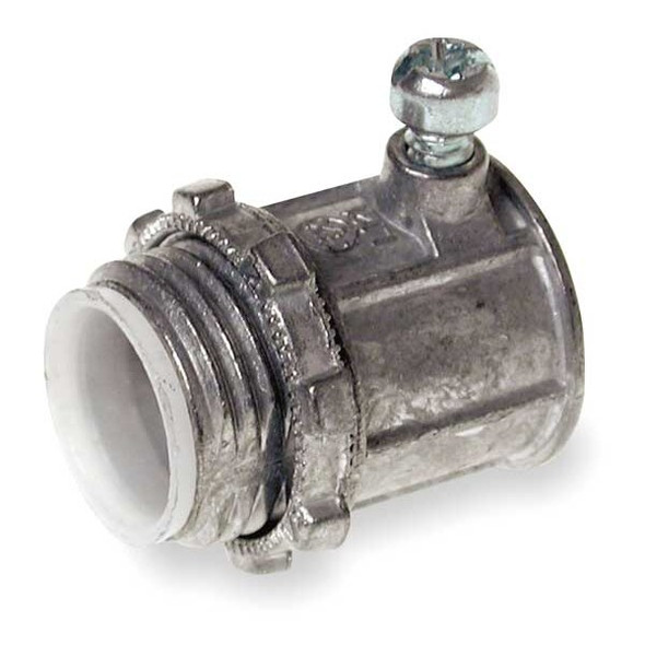 EMT Grounding Connector, 2 in, Set Screw, Zinc Alloy, Plain