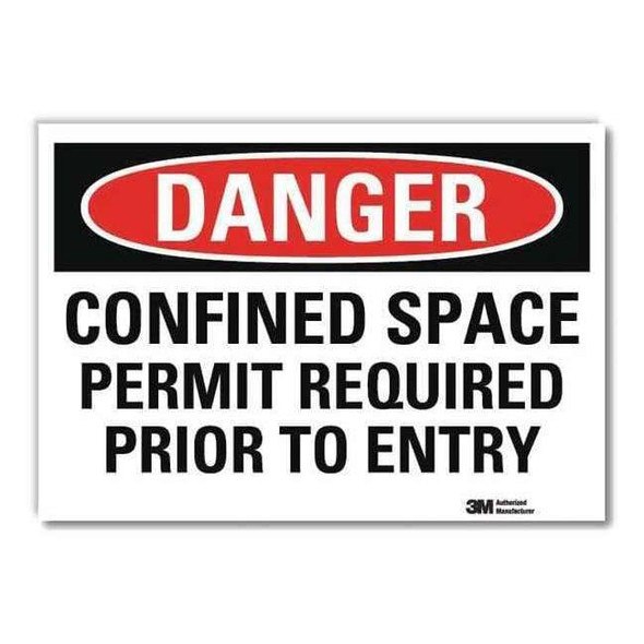 Lyle Danger Sign,Self-Adhesv Mount,7inWx5inH, U3-1231-RD_7X5 U3-1231-RD_7X5
