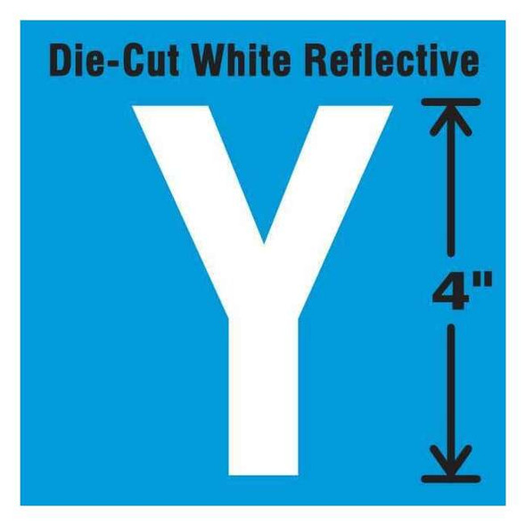 Stranco LetterLabel,Vinyl,4inH,2-1/2inW,PK5 DWR-4-Y-5