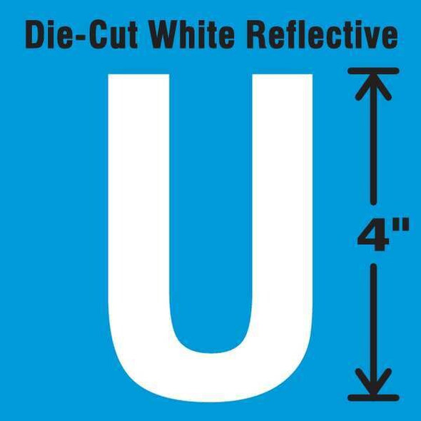 Stranco LetterLabel,Vinyl,4inH,2-1/2inW,PK5 DWR-4-U-5