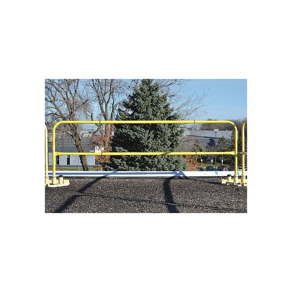 Garlock Safety Systems Guardrail, 66" L, Steel, Adjustable, Yellow 409285