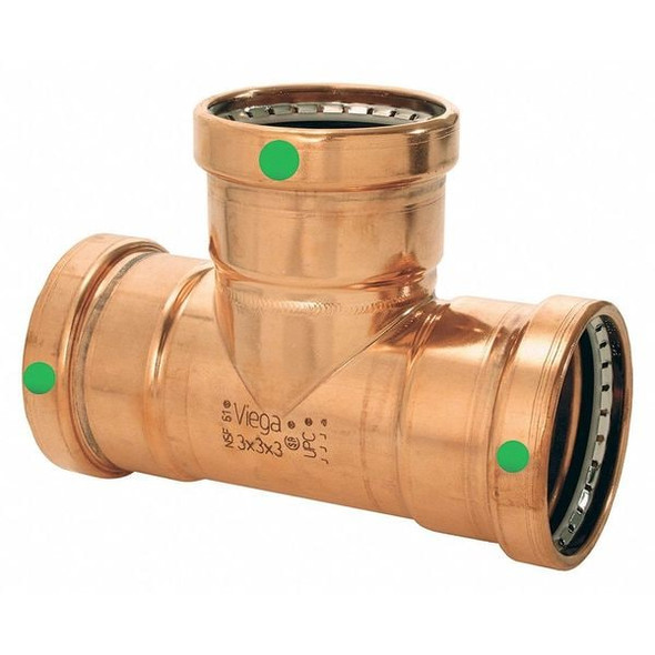 Viega Viega ProPress XL tee, 2-1/2" x 2-1/2" x 1" 22293