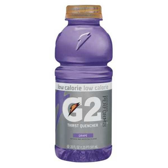 Gatorade G2, Low Calorie Sports Drink, 20 oz ready to drink, Grape, PK24 20406