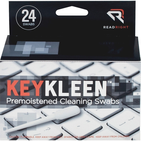 Read Right Pre-Moistened KeyKleen Swabs - Pre-moistened - 24 / Box