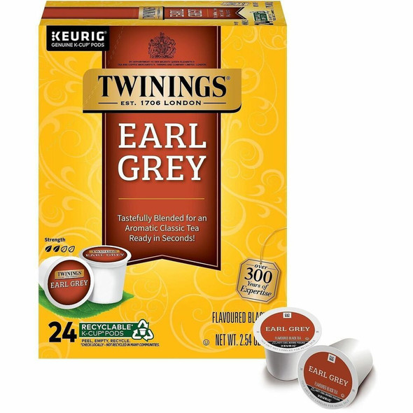 Twinings of London Earl Grey Flavoured Black Tea K-Cup - 24 / Box