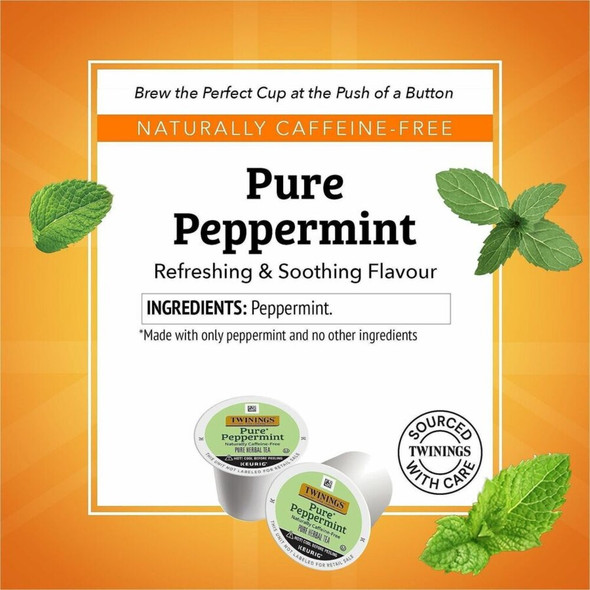 Twinings of London Pure Peppermint Herbal Tea K-Cup - 0.1 oz - 24 - Box 08760 SPR-TWG08760