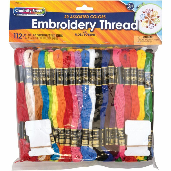 Creativity Street Embroidery Thread Pack - Assorted - 100 / Pack